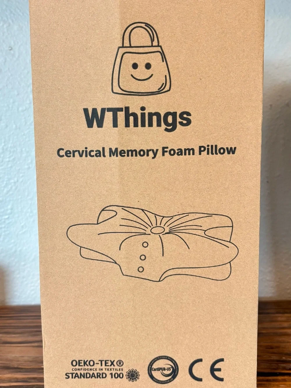 Cervical Pillow for Neck Pain Relief, Hollow Design, Memory Foam, White, BNIB